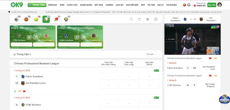Giới Thiệu Hình Thức Giải Trí Cá Cược Bóng Chày OK9 5 Luật chơi cá cược bóng chày OK9